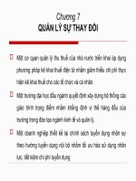 Slide môn khoa học quản lý: Chương 7: quản lý sự thay đổi