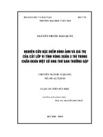 nghiên cứu đặc điểm hình ảnh và giá trị  của cắt lớp vi tính vòng xoắn 3 thì trong  chẩn đoán một số ung thư gan thường gặp