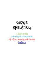 Bài giảng thủy văn nước dưới đất chương 3,4,5