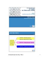 Bài giảng kỹ thuật hạ tầng giao thông phần ii chuẩn bị khu đất xây dựng