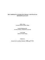 cohen et al - 2004 - the corporate governance mosaic and financial reporting quality