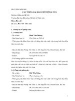 Đề cương môn học Các thể loại báo chí thông tấn