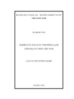 nghiên cứu sản xuất tinh đông lạnh cọng rạ của trâu việt nam