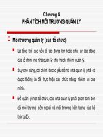 Slide bài giảng môn khoa học quản lý: Chương 4: phân tích môi trường quản lý