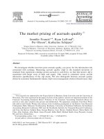 francis - 2005 - the market pricing of accruals quality