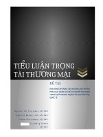 Tiểu luận trọng tài thương mại