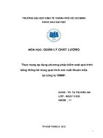 Thực trạng áp dụng phương pháp kiểm soát quá trình bằng thống kê trong quá trình sản xuất khuôn mẫu tại công ty VMMP