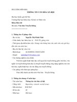 Đề cương môn Thông tin văn hóa xã hội