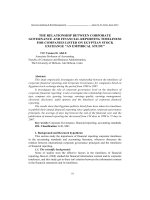 akle - 2011 - the relationship between cg and financial reporting timeliness for companies listed in egyptian