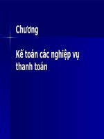 Slide bài giảng môn kế toán công: Chương 5: Thanh toán