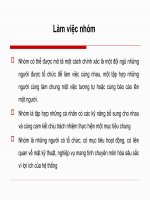 Slide bài giảng môn khoa học quản lý: Chương 9: làm việc nhóm