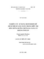 nghiên cứu sử dụng metformin để kích thích nang noãn trong điều trị hội chứng buồng trứng đa nang có kháng insulin