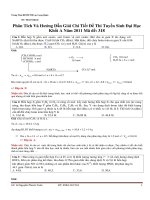 phân tích và hướng dẫn giải chi tiết đề thi tuyển sinh đại học khối a