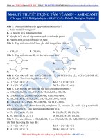 Luyện thi ĐH môn Hóa học 2015: Nâng caoLý thuyết trọng tâm về AminAminoaxit (Phần 2).