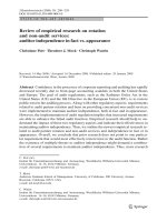 pott - 2009 - review of empirical research on rotation and non-audit service - auditor independence in fact vs. appearance