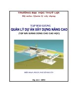 Bài giảng Quản lý dự án xây dựng nâng cao