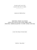 phương pháp sai phân giải gần đúng bài toán biên cho phương trình eliptic tuyến tính cấp hai