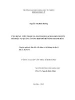 ứng dụng viễn thám và gis thành lập bản đồ chuyên đề phục vụ quản lý tổng hợp đới bờ tỉnh thanh hóa