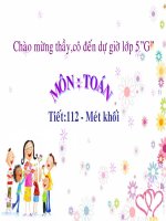 bài giảng toán 5 chương 3 bài 15 mét khối