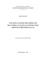 xây dựng cơ sở dữ liệu thông tin địa lý phục vụ quản lý cơ sở hạ tầng kinh tế xã hội tỉnh lào cai  luận văn ths. địa lý tự nhiên