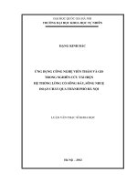 ứng dụng công nghệ viễn thám và gis trong nghiên cứu tái hiện hệ thống lòng cổ sông đáy, sông nhuệ đoạn chảy qua thành phố hà nội