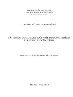 bài toán dirichlet đối với phương trình elliptic tuyến tính