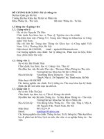 Đề cương môn học  Xử lý thông tin