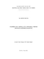 nghiệm suy rộng của phương trình monge-amperer elliptic