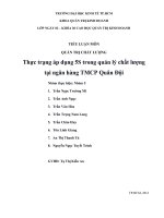 Thực trạng áp dụng 5S trong quản lý chất lượng tại ngân hàng thương mại cổ phần MB