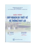 Bài giảng Quy hoạch và thiết kế hệ thống thuỷ lợi