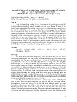 MÔ HÌNH RA HOA TRONG ỐNG NGHIỆM để NGHIÊN cứu LAI tạo và gây đột BIẾN THỰC vật