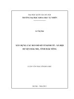 xây dựng các bản đồ số về kinh tế - xã hội huyện đăk mil - tỉnh đắk nông