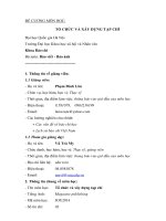 Đề cương môn học  Tổ chức và xây dựng tạp chí