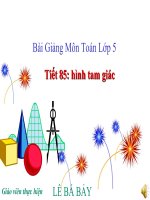 bài giảng toán 5 chương 3 bài 1 hình tam giác
