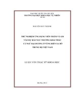 thử nghiệm ứng dụng viễn thám và gis vào dự báo ngư trường khai thác cá ngừ đại dương ở vùng biển xa bờ trung bộ việt nam