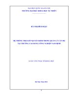 hệ thống trợ giúp quyết định trong quản lý cán bộ tại trường cao đẳng công nghiệp nam định