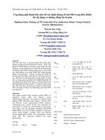 ứng dụng giải thuật bầy đan để xac định thong số bộ PID trong điều khiển tốc độ động cơ khong đồng bộ ba pha