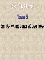 bài giảng toán 5 chương 1 bài 8 ôn tập và bổ sung về giải toán
