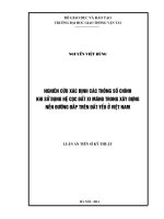nghiên cứu xác định các thông số chính khi sử dụng hệ cọc đất xi măng trong xây dựng nền đường đắp trên đất yếu ở việt nam