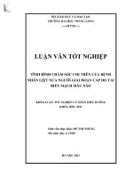 tình hình chăm sóc chi trên của bệnh nhân liệt nửa người giai đoạn cấp do tai biến mạch máu não