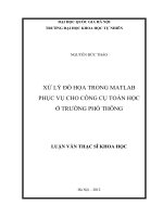xử lý đồ họa trong matlab phục vụ cho công cụ toán học ở trường phổ thông