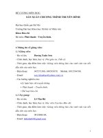 Đề cương môn  Sản xuất chương trình truyền hình