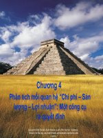 phấn tích quan hệ chi phí sản lượng lợi nhuận