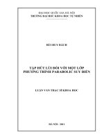 tập hút lùi đối với một lớp phương trình parabolic suy biến