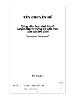 hướng dẫn học sinh lớp 6 luyện tập từ vựng và cấu trúc qua các trò chơi_skkn