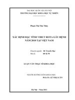 xác định đặc tính virut rota gây bệnh năm 2010 tại việt nam