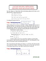 Sáng tạo cách giải hệ phương trình