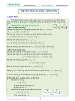 lý thuyết và bài tập  sóng phản xạ sóng dừng