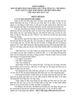 MỘT SỐ BIỆN PHÁP NHẰM PHÁT HUY TÍNH TÍCH CỰC, CHỦ ĐỘNG, SÁNG TẠO CỦA HỌC SINH TRONG GIỜ HỌC KHOA HỌC LỚP 4 ĐẠT KẾT QUẢ CAO