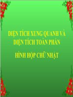 bài giảng toán 5 chương 3 bài 11  diện tích xung quanh - diện tích toàn phần của hình hộp chữ nhật